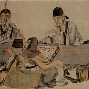 1646年 陈洪绶《华山五老图卷》国画人物工笔作品图片鉴赏