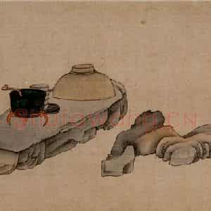 1646年 陈洪绶《华山五老图卷》国画人物工笔作品图片鉴赏