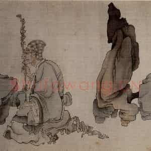 1646年 陈洪绶《华山五老图卷》国画人物工笔作品图片鉴赏
