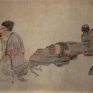1647年 陈洪绶《高隐图卷》国画人物工笔作品图片鉴赏