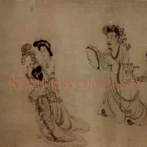 1647年 陈洪绶《史实人物图卷》国画人物工笔作品图片鉴赏