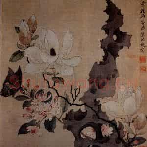 1647年 陈洪绶《杂画册》国画花鸟工笔作品图片鉴赏