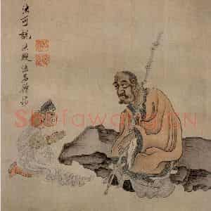 1647年 陈洪绶《杂画册》国画人物工笔作品图片鉴赏