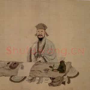 1649年 陈洪绶《南生鲁四乐图卷》国画人物工笔作品图片鉴赏