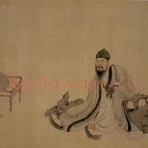 1649年 陈洪绶《南生鲁四乐图卷》国画人物工笔作品图片鉴赏