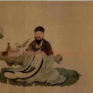 1649年 陈洪绶《南生鲁四乐图卷》国画人物工笔作品图片鉴赏