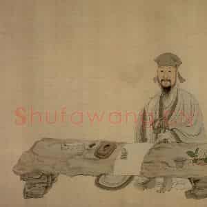 1649年 陈洪绶《南生鲁四乐图卷》国画人物工笔作品图片鉴赏