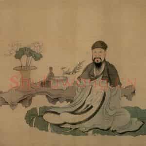 1649年 陈洪绶《南生鲁四乐图卷》国画人物工笔作品图片鉴赏