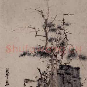 1618年 陈洪绶《早年画册》国画花鸟写意作品图片鉴赏