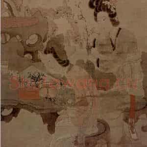 1649年 陈洪绶《授徒图轴》国画人物工笔作品图片鉴赏
