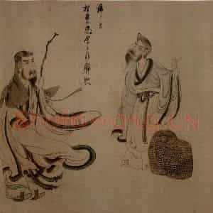 1650年 陈洪绶《陶渊明故事图卷》国画人物工笔作品图片鉴赏