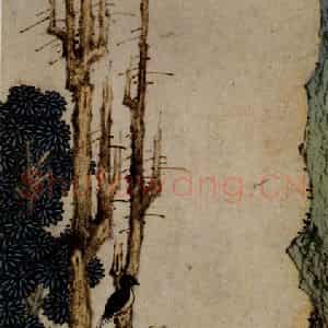 1621年 陈洪绶《早年画册》国画花鸟工笔作品图片鉴赏