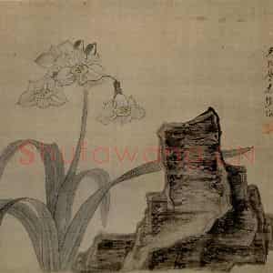 1650年 陈洪绶《为豫和尚画册》国画花鸟工笔作品图片鉴赏