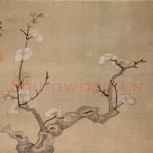 1650年 陈洪绶《为豫和尚画册》国画花鸟工笔作品图片鉴赏