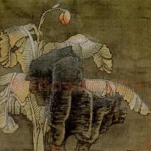 1650年 陈洪绶《闽雪图页》国画花鸟工笔作品图片鉴赏