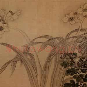 1651年 陈洪绶《三处士图卷》国画花鸟工笔作品图片鉴赏