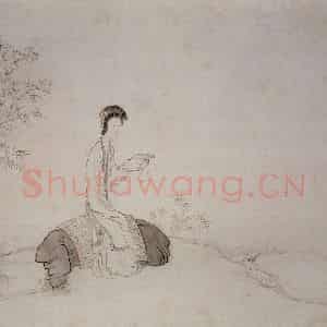 1651年 陈洪绶《隐居十六观图册》国画人物工笔作品图片鉴赏