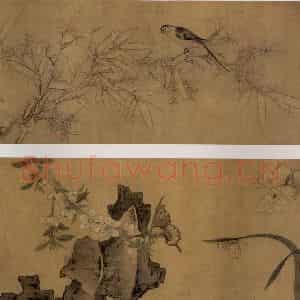 1651年 陈洪绶《春风蛱蝶图卷》国画花鸟工笔作品图片鉴赏