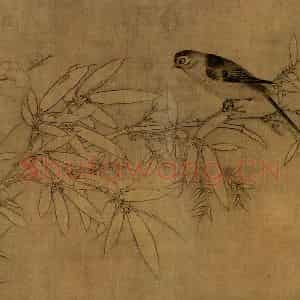 1651年 陈洪绶《春风蛱蝶图卷》国画花鸟工笔作品图片鉴赏