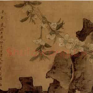 1651年 陈洪绶《春风蛱蝶图卷》国画花鸟工笔作品图片鉴赏