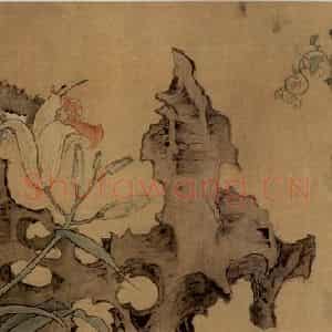 1651年 陈洪绶《花鸟草虫图卷》国画花鸟工笔作品图片鉴赏