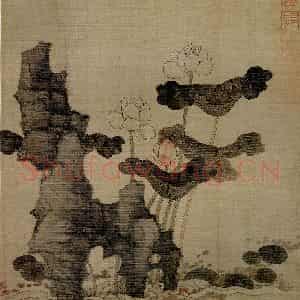 1651年 陈洪绶《杂画册》国画花鸟工笔作品图片鉴赏