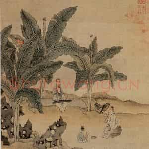 1651年 陈洪绶《杂画册》国画人物工笔作品图片鉴赏