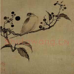 1651年 陈洪绶《杂画册》国画花鸟工笔作品图片鉴赏