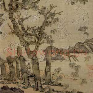 1651年 陈洪绶《杂画册》国画人物工笔作品图片鉴赏