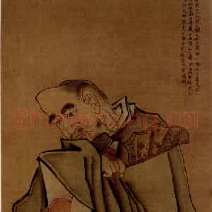 1615年 陈洪绶《无极长生图轴》国画人物工笔作品图片鉴赏