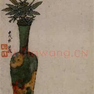 1622年 陈洪绶《早年画册》国画花鸟工笔作品图片鉴赏