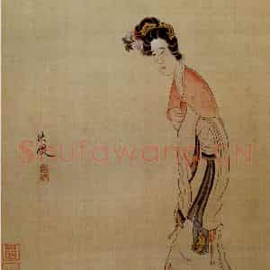 1651年 陈洪绶《模古图》国画人物工笔作品图片鉴赏