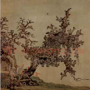 1651年 陈洪绶《模古图》国画花鸟工笔作品图片鉴赏