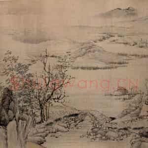 1725年 陈洪绶《西园雅集图卷》国画人物工笔作品图片鉴赏