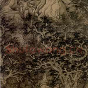 1624年 陈洪绶《五泄山图轴》国画山水工笔作品图片鉴赏