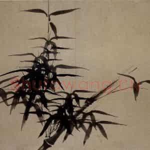 1627年 陈洪绶《墨竹图小幅》国画花鸟写意作品图片鉴赏