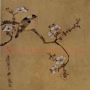 1633年 陈洪绶《花鸟图册》国画花鸟工笔作品图片鉴赏