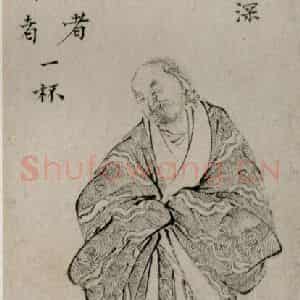 1616年 陈洪绶《白描水浒叶子册》国画人物工笔作品图片鉴赏
