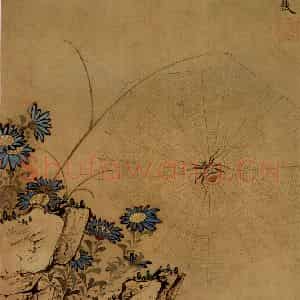 1633年 陈洪绶《花鸟图册》国画花鸟工笔作品图片鉴赏