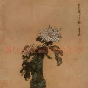 1633年 陈洪绶《花鸟图册》国画花鸟工笔作品图片鉴赏