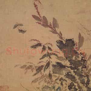 明代 孙龙《花鸟草虫册》国画花鸟写意作品图片鉴赏