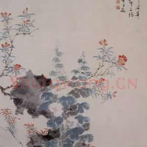 明代 陆治《端阳即景图轴》国画花鸟写意作品图片鉴赏