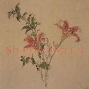 明代 王维烈《花卉册》国画花鸟工笔作品图片鉴赏
