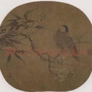 南宋 林椿《梅竹寒禽图页》国画花鸟工笔作品图片鉴赏