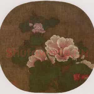宋代 无款《蜀葵图页》国画花鸟工笔作品图片鉴赏