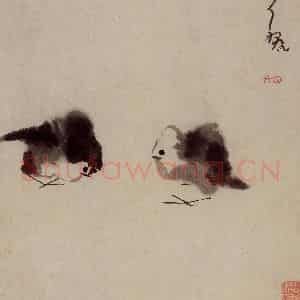 清代 朱耷《杂画册》国画花鸟写意作品图片鉴赏