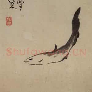 清代 朱耷《杂画册》国画花鸟写意作品图片鉴赏