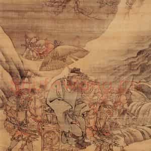 明代 戴进《钟馗夜游图》国画人物作品图片鉴赏