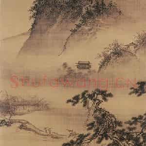 明代 戴进《春游晚归图》国画山水作品图片鉴赏