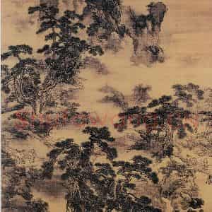 明代 戴进《春酣图》国画山水作品图片鉴赏